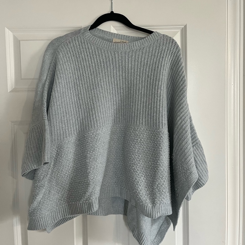 Universal Thread Blue Sweater Poncho One Size Fits Most